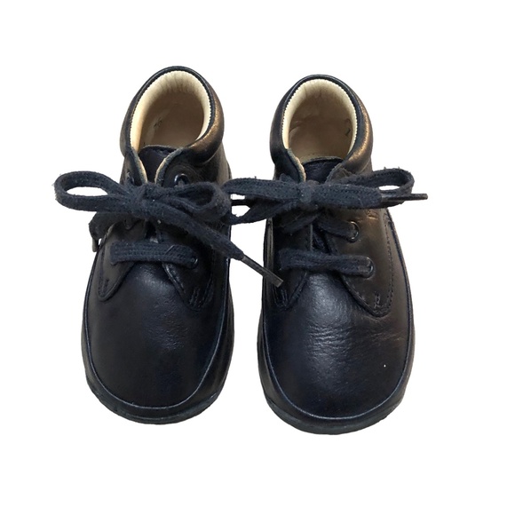 Elefanten Blue Leather Baby Hightop Shoes 17 / US 3 - Picture 2 of 8